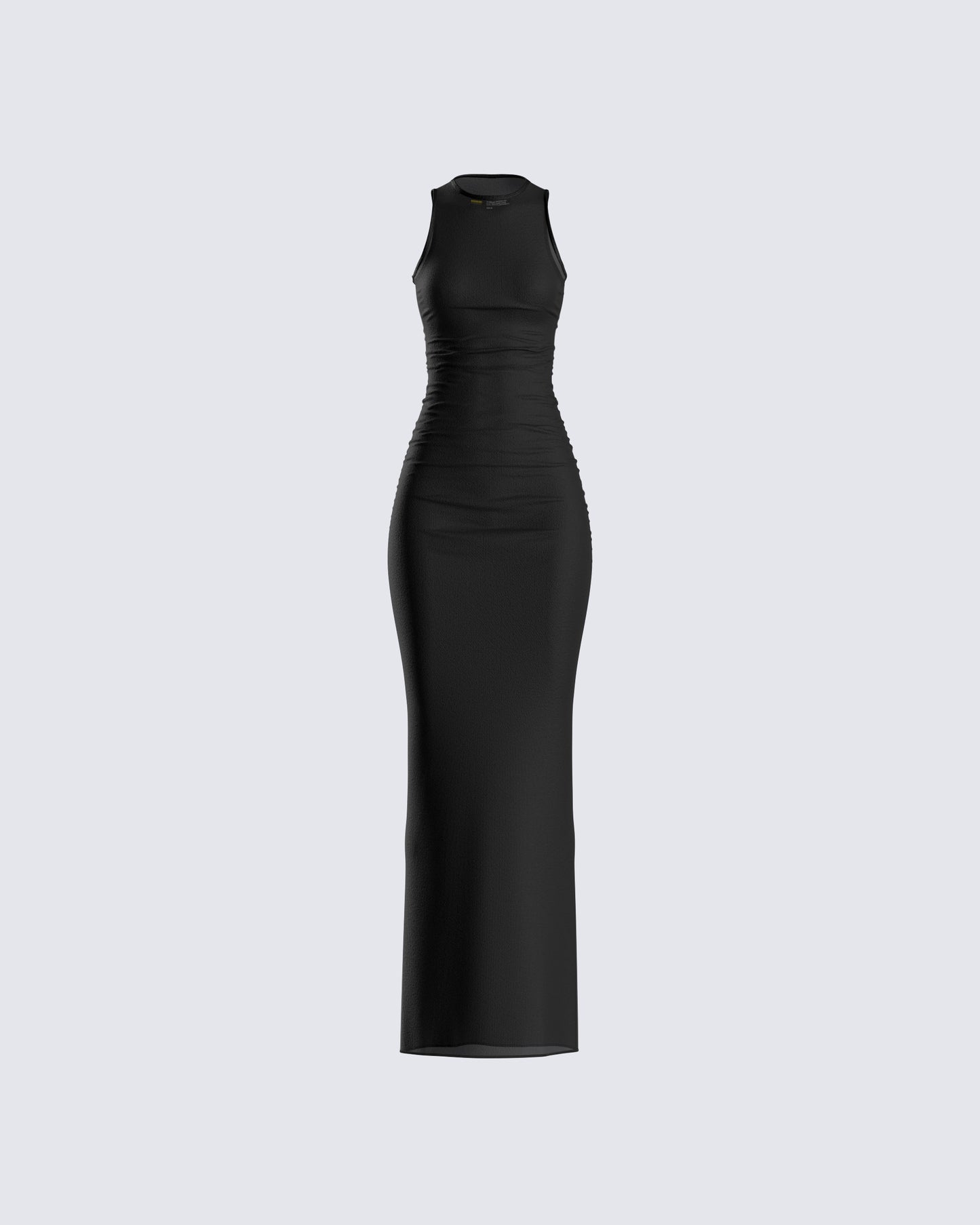 Rosario Black Mesh Maxi Dress 3d product front