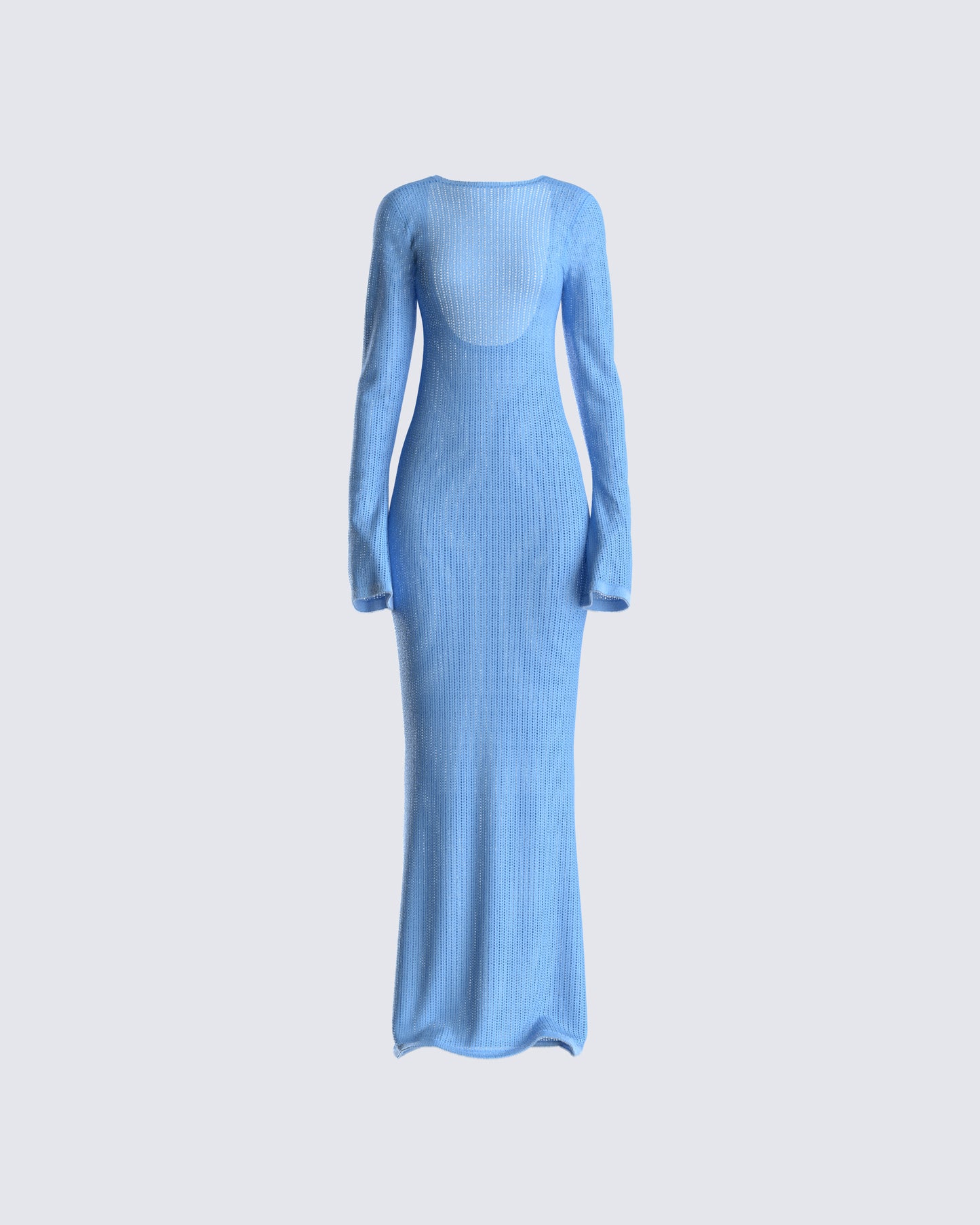 Oren Blue Sweater Knit Dress 3d product front