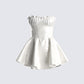 Connie White Mini Dress 3d product front
