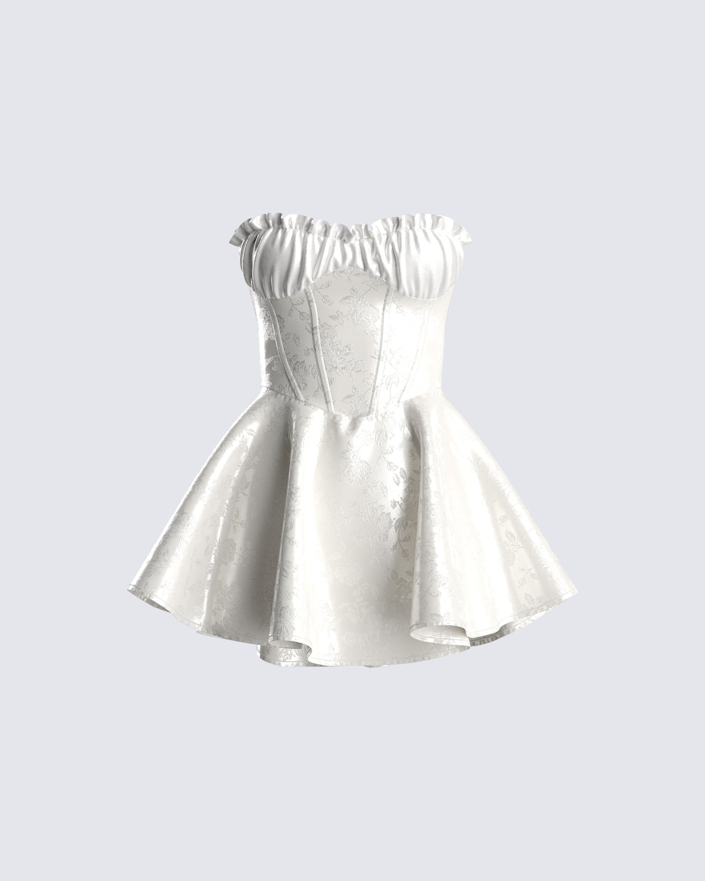 Connie White Mini Dress 3d product front