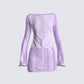 Mindy Lavender Mini Dress 3d product front