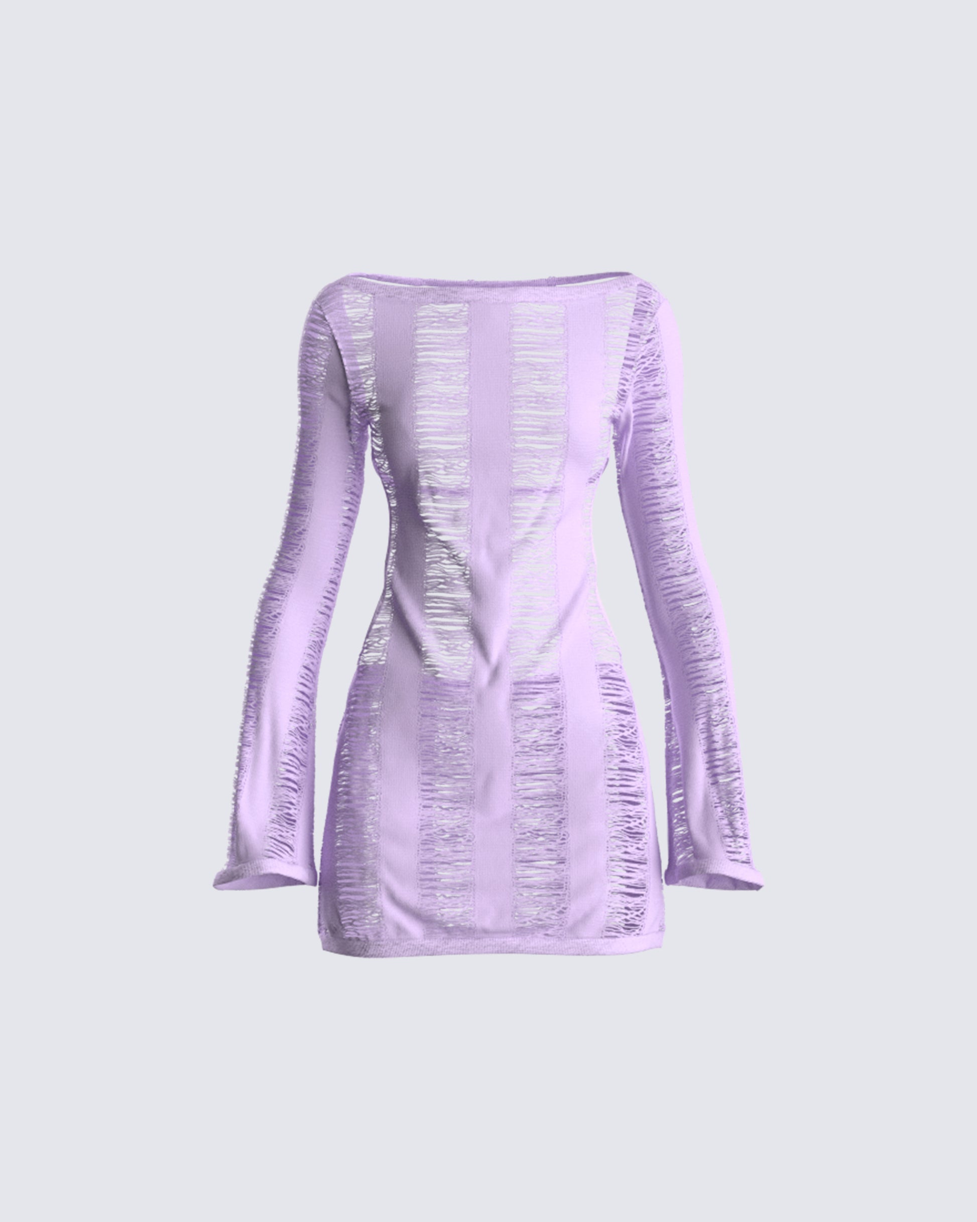 Mindy Lavender Mini Dress 3d product front