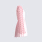 Elvia Pink Pleated Flower Dress