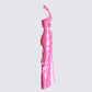 Alaina Pink Satin Maxi Dress