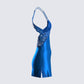 Bernadette Blue Lace Satin Dress