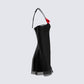 Ginny Black Mesh Mini Dress
