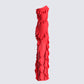 Blanche Red Mesh Ruffle Maxi Dress