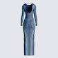 Larisa Body Print Knit Maxi Dress