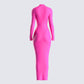 Lola Hot Pink Bodycon Maxi Dress