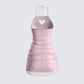 Micaela Pink Lace Heart Mini Dress