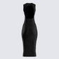 Umbra Black Shimmer Midi Dress