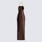 Claude Brown Satin Gown