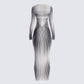 Artina Multi Illusion Print Dress