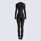 Brianna Black Zip Up Jumpsuit