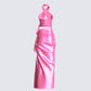 Alaina Pink Satin Maxi Dress