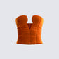Rae Orange Velvet Strapless Top product front