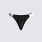 Taika Black Shirred Bikini Bottom product front