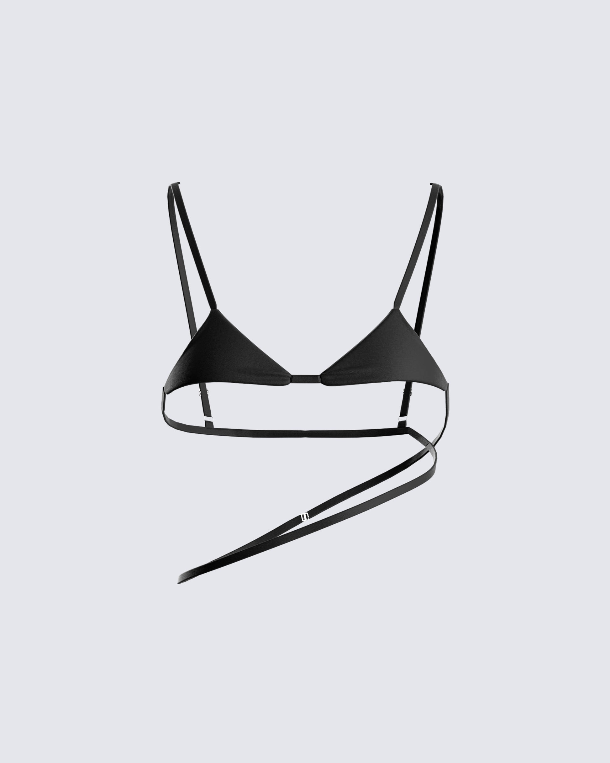 Danilo Black Bikini Top 3d product front
