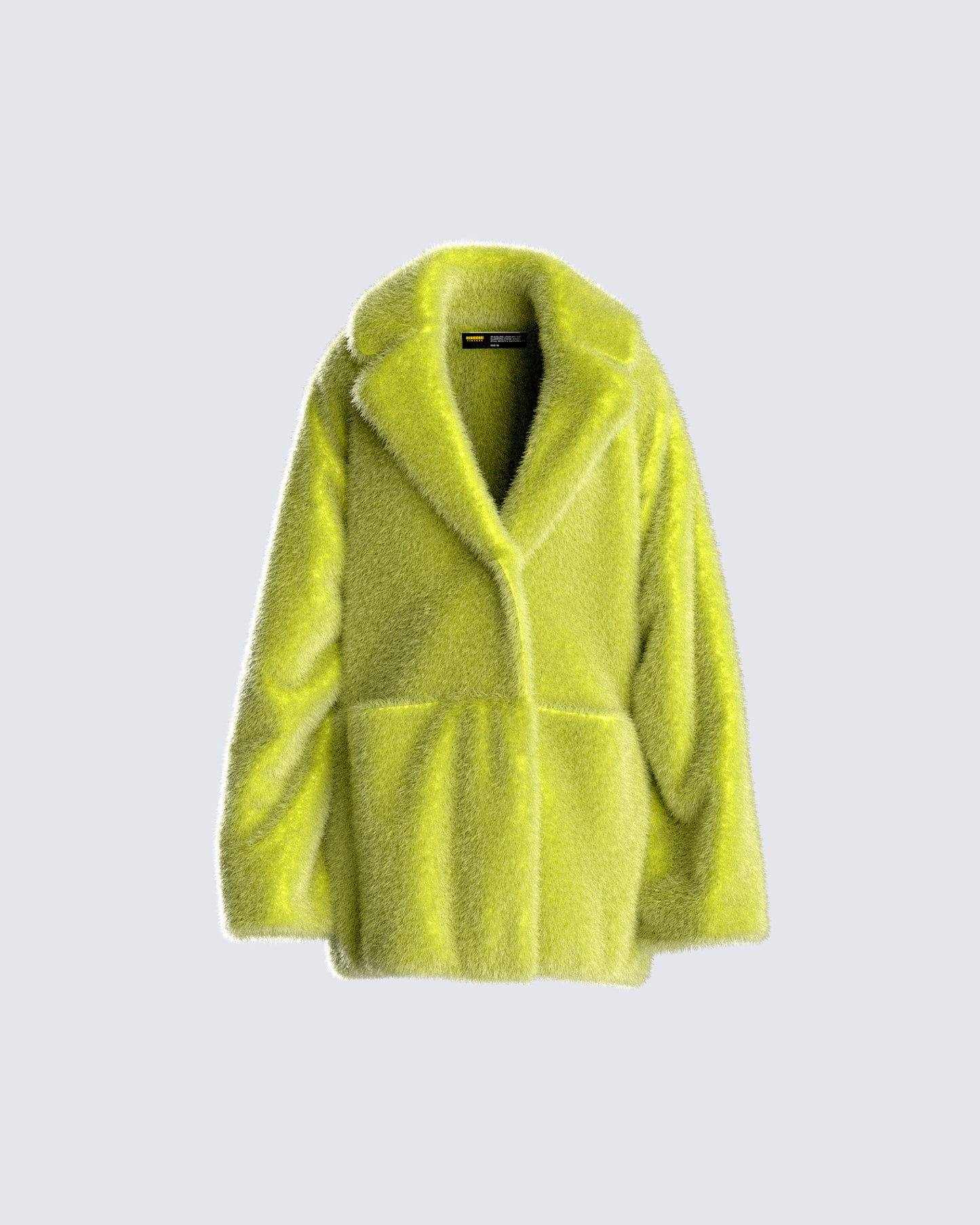 Harwell Green Vegan Fur Coat 3d product front