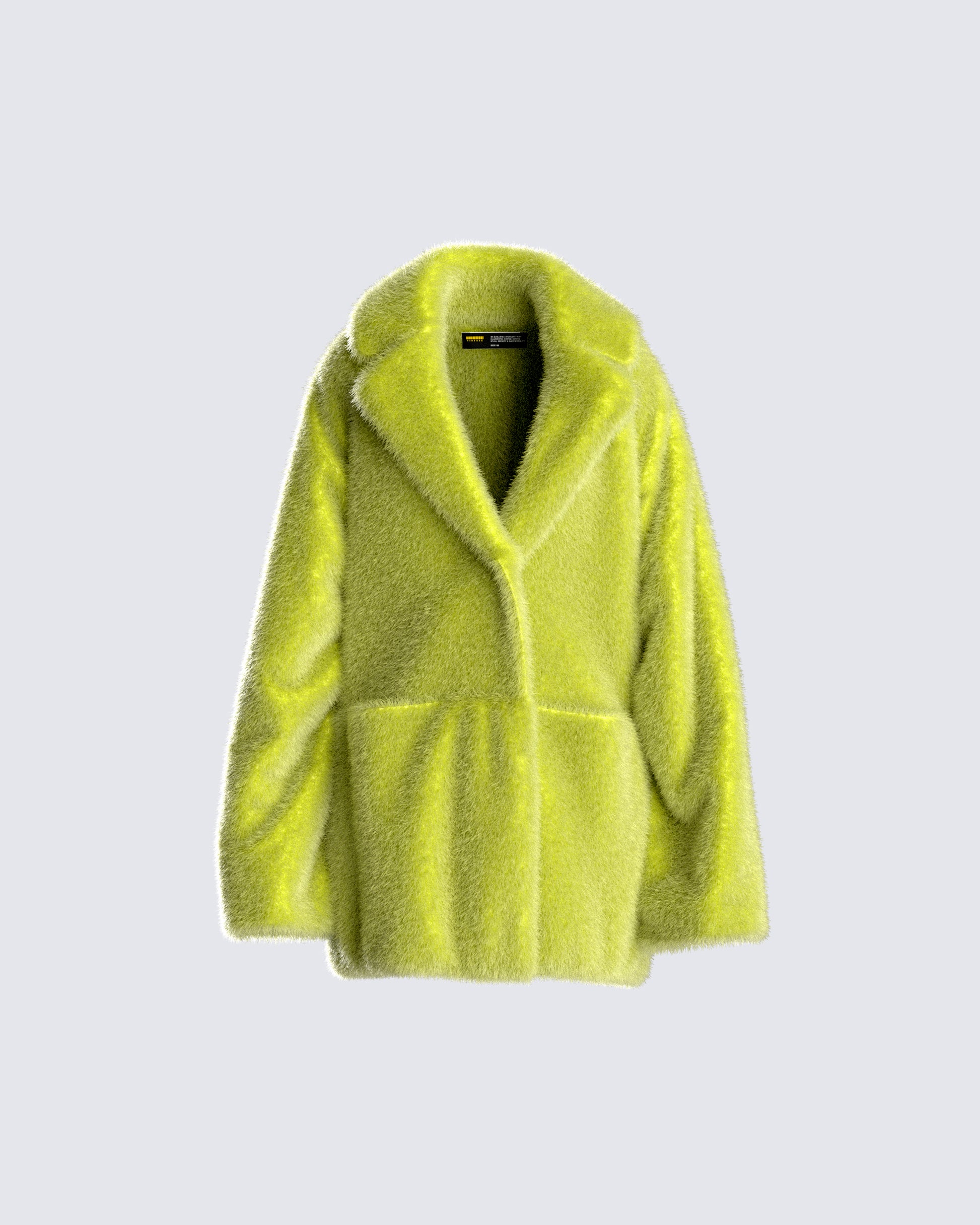 Harwell Green Vegan Fur Coat 3d product front