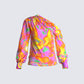 Monica Abstract Print Draped Top product front