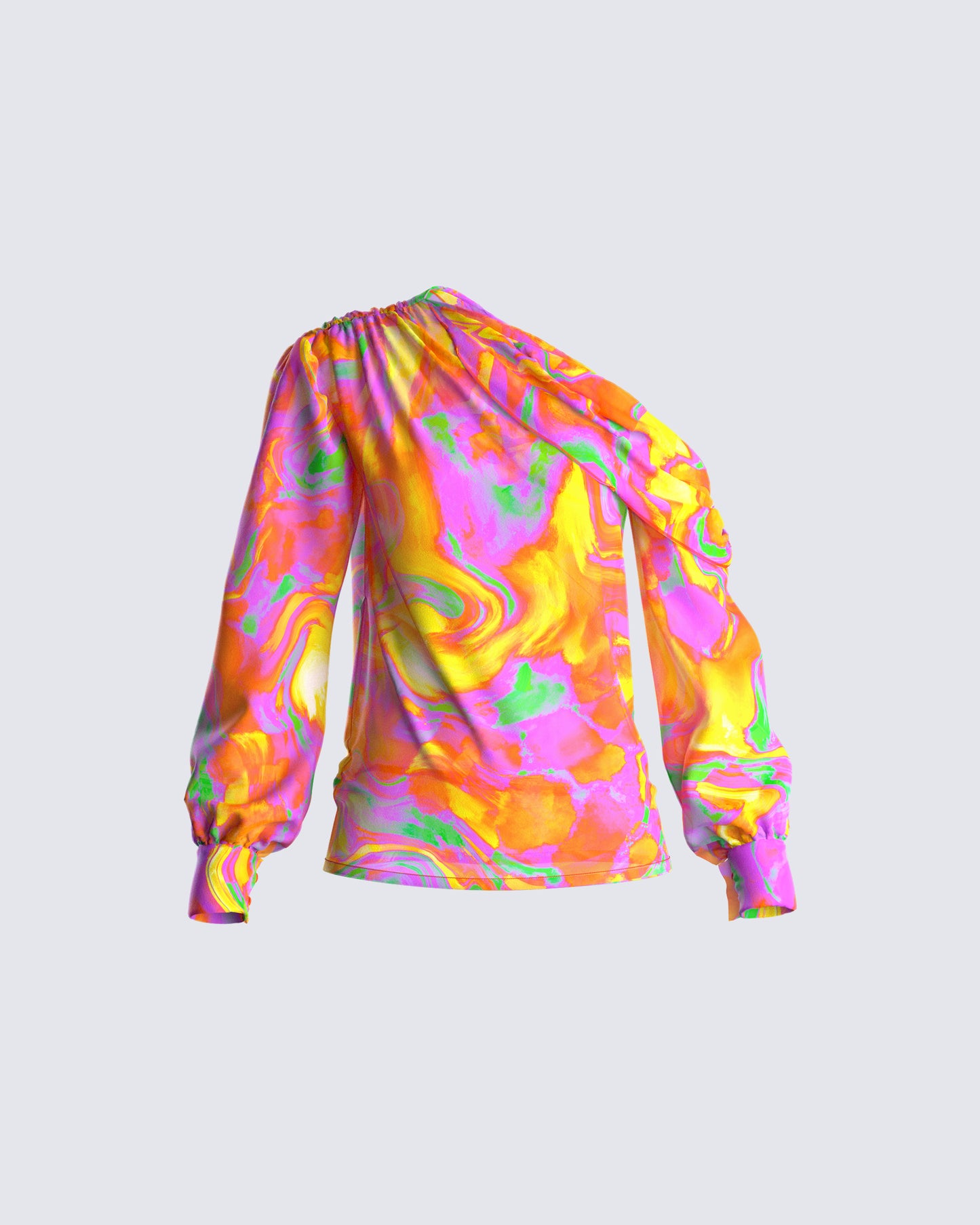 Monica Abstract Print Draped Top product front