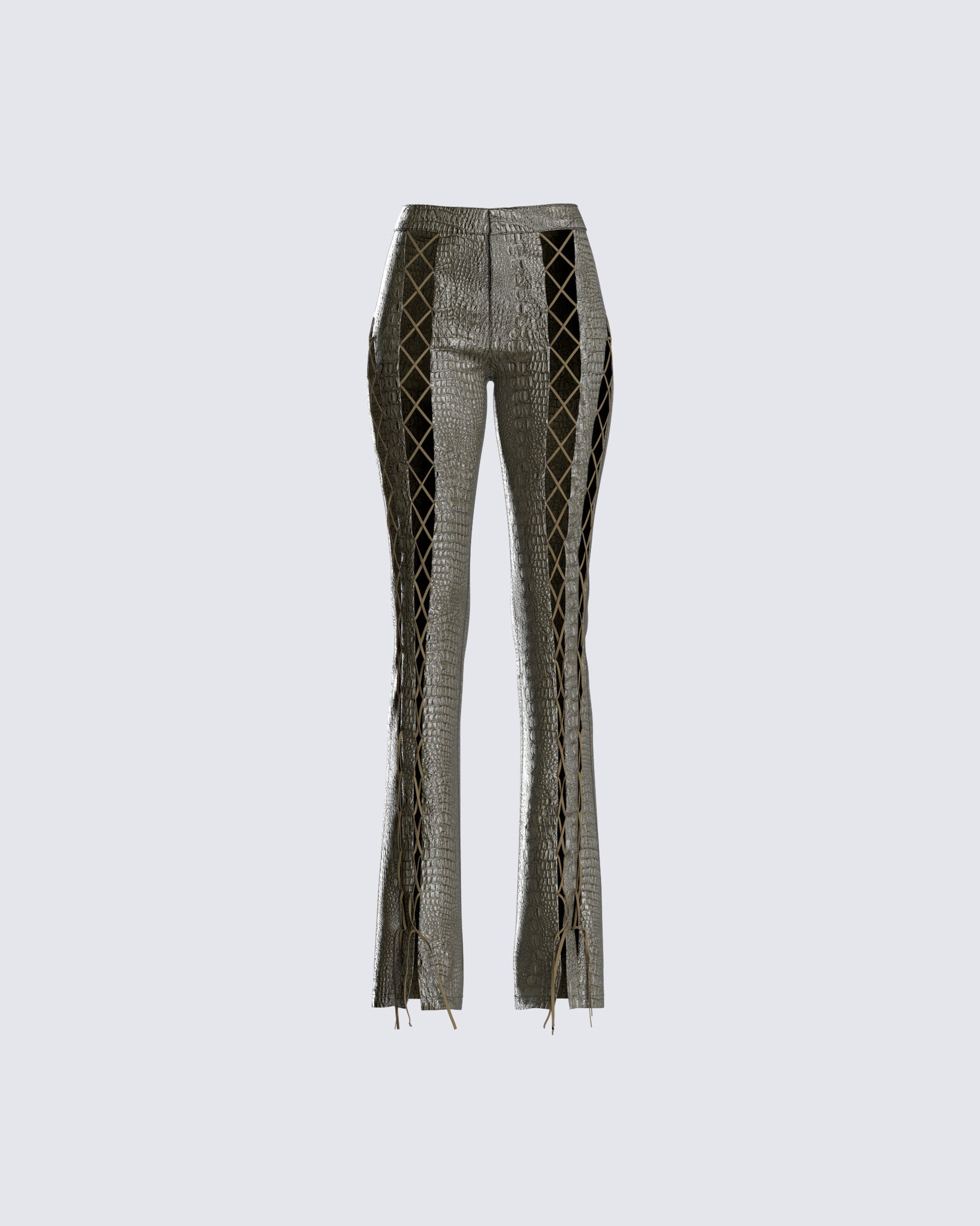 Jax Olive Lace Up Pants 3d product front