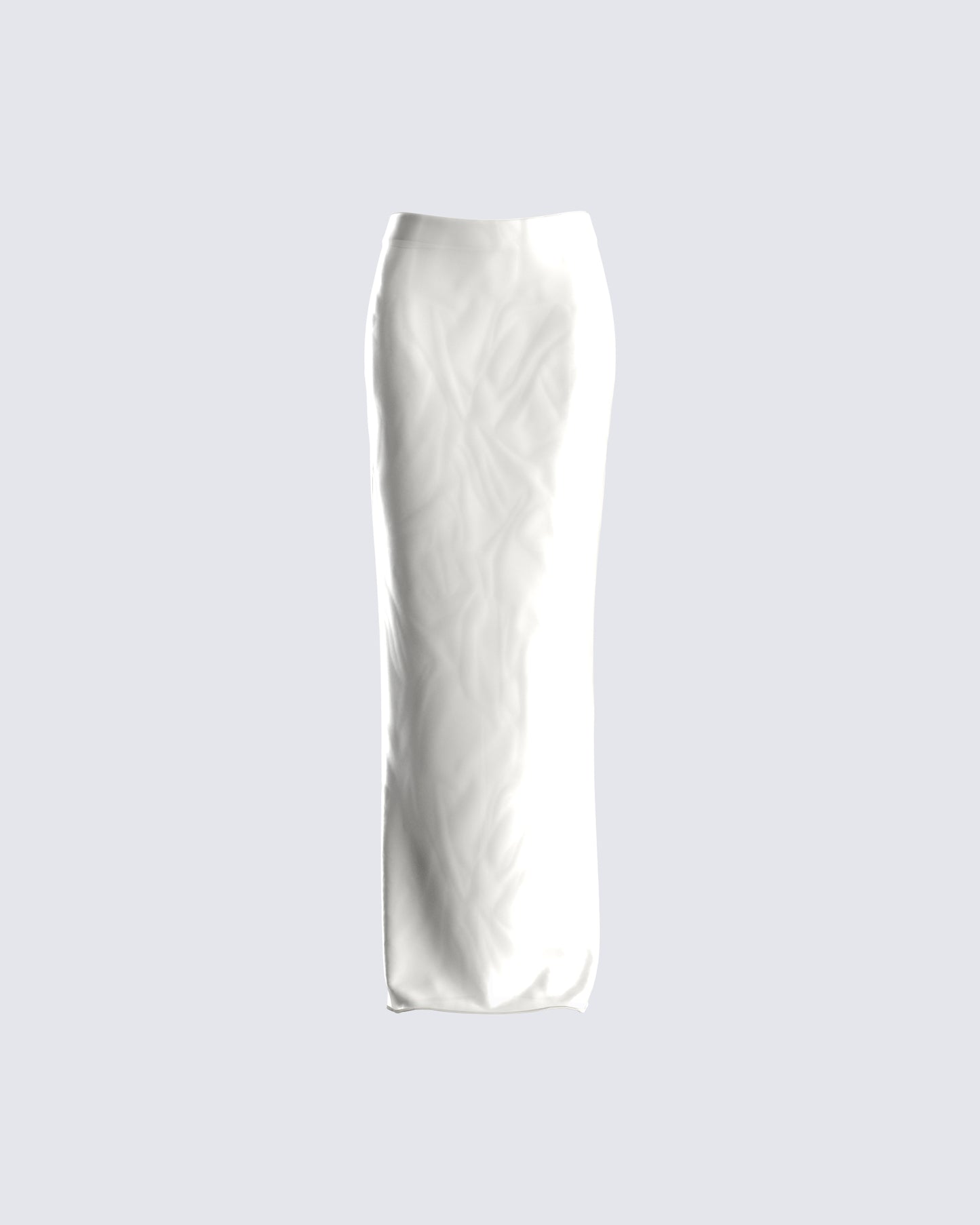 Mackenna Ivory Satin Maxi Skirt 3d product front