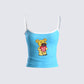 Shannon Blue Embroidered Knit Top 3d product front