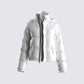 Deandra White Puffer Jacket 3d product front