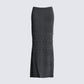 Ravi Grey Vegan Suede Maxi Skirt 3d product front