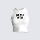 Larkyn White Rib Graphic Tank Top 3d product front