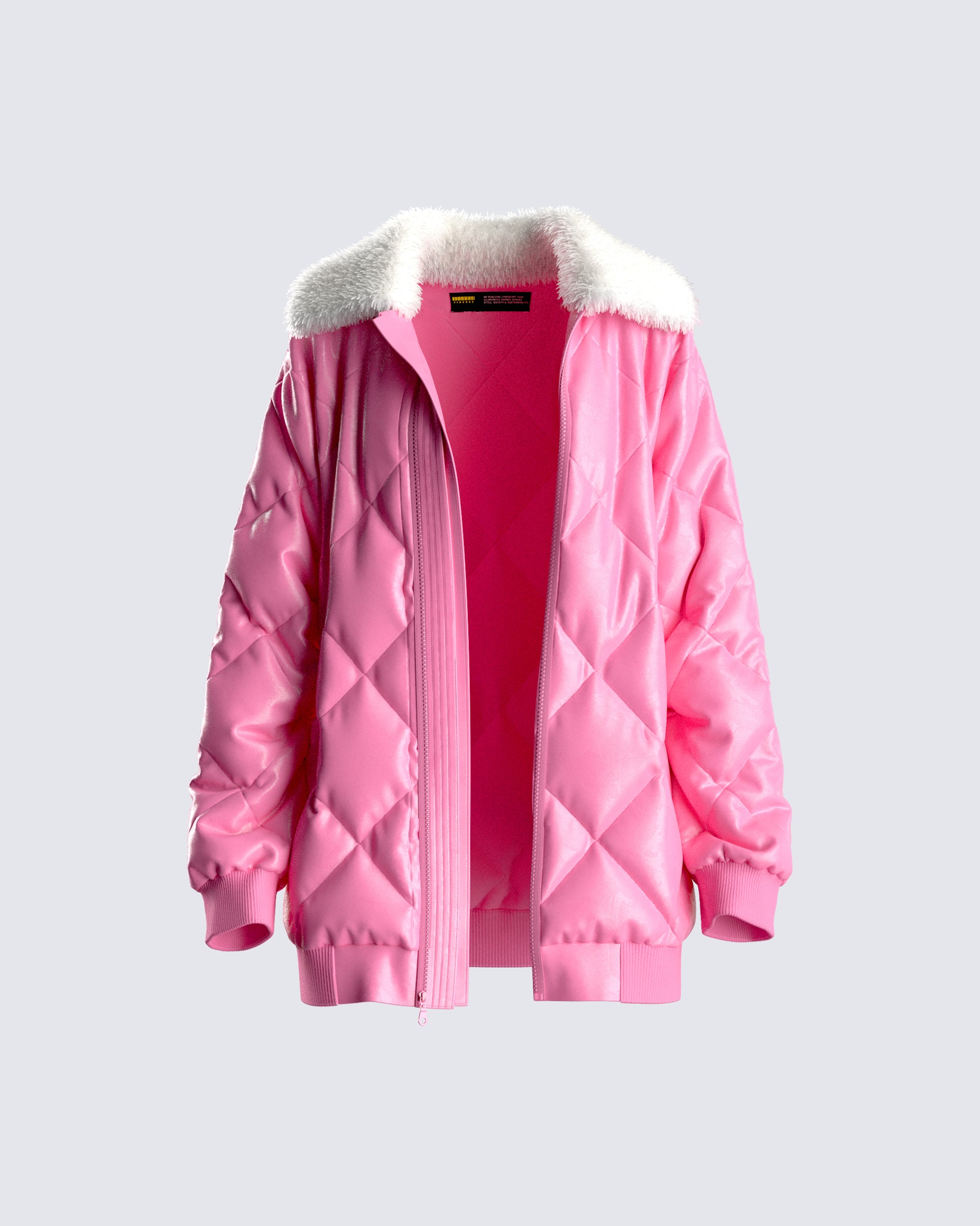 Jenna Pink Quilted Jacket product front