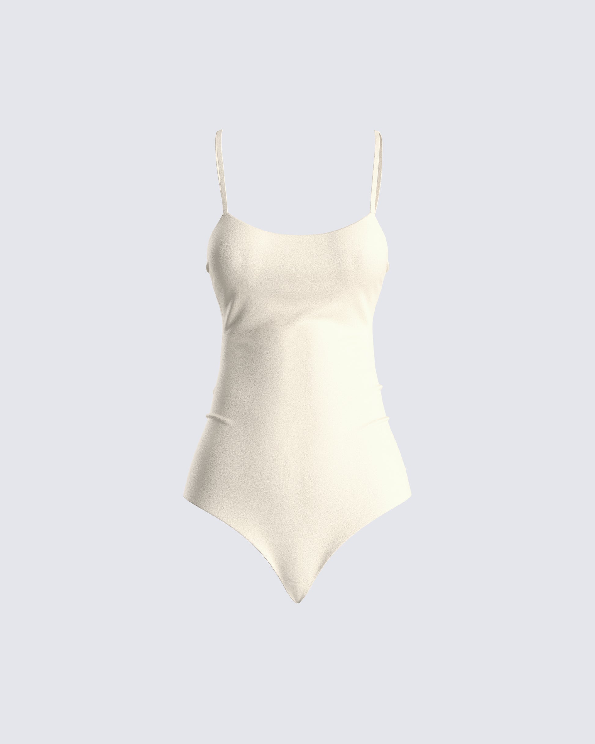 Regina Beige Knit Cami Bodysuit 3d product front