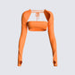 Carmina Orange Bandeau & Shrug 3d product front