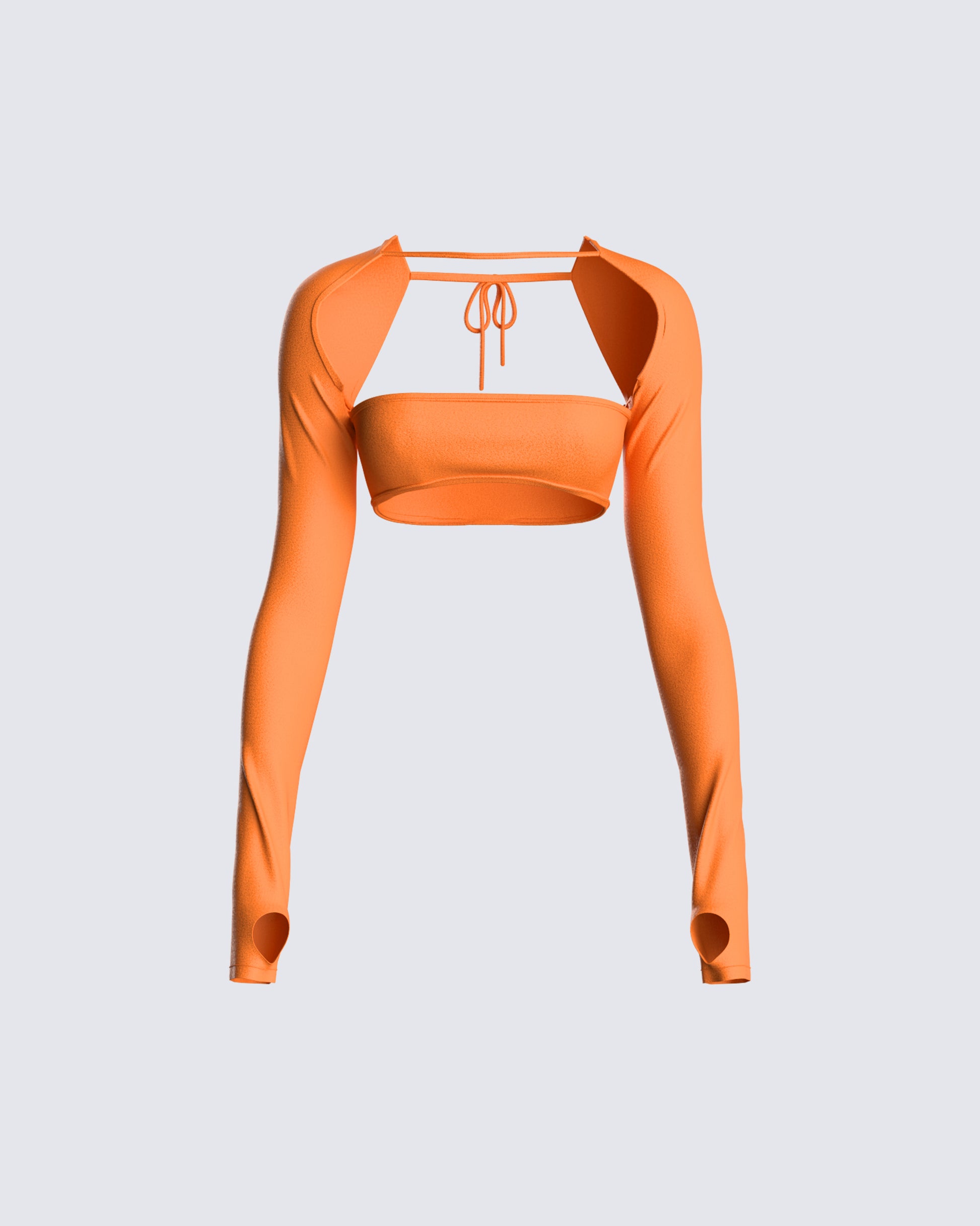 Carmina Orange Bandeau & Shrug 3d product front