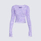 Danya Lavender Rhinestone Top 3d product front