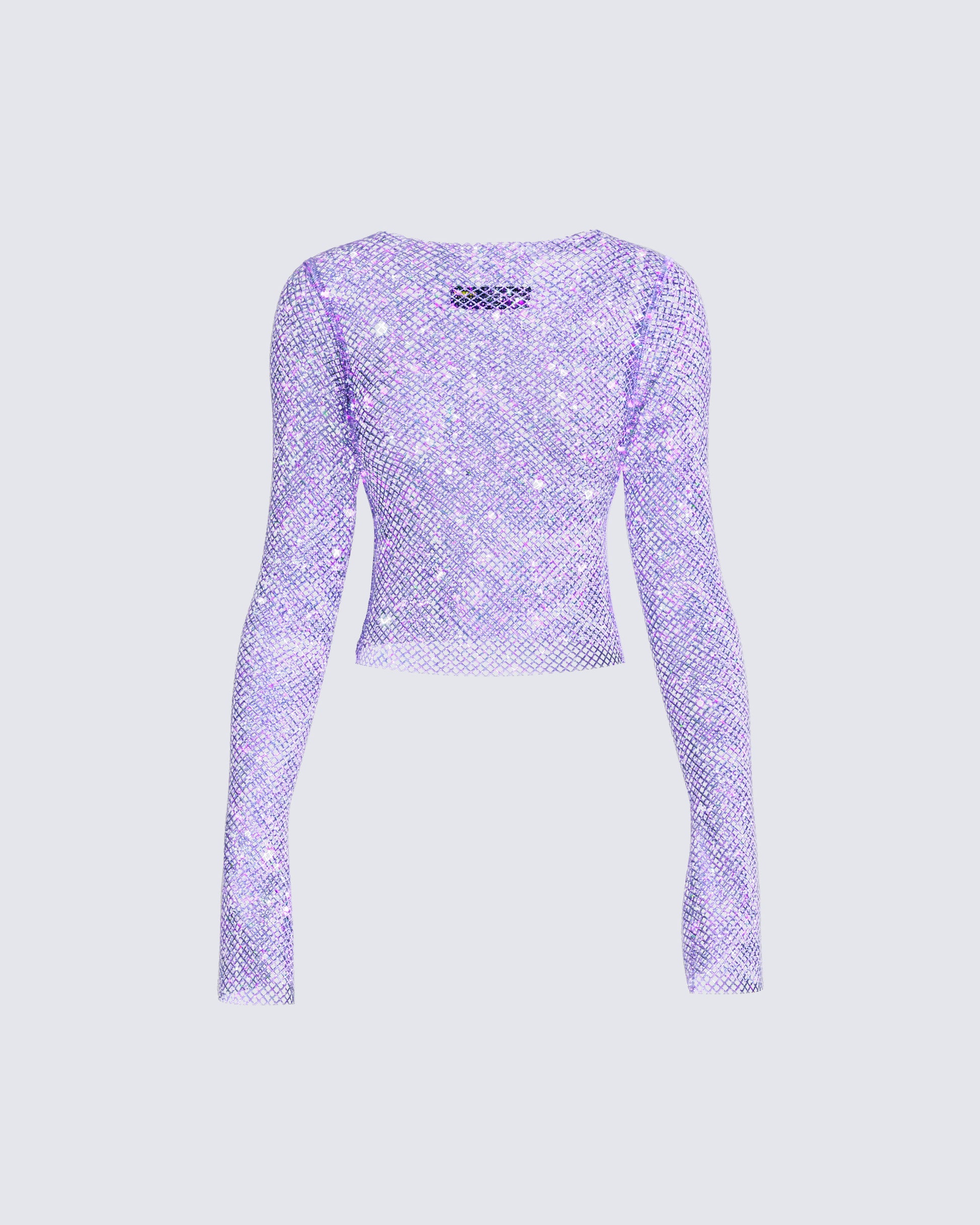 Danya Lavender Rhinestone Top 3d product front