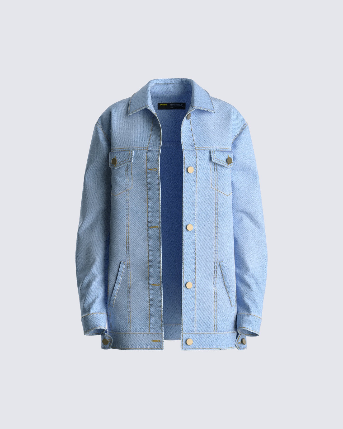 Bree Blue Denim Oversize Jacket product front