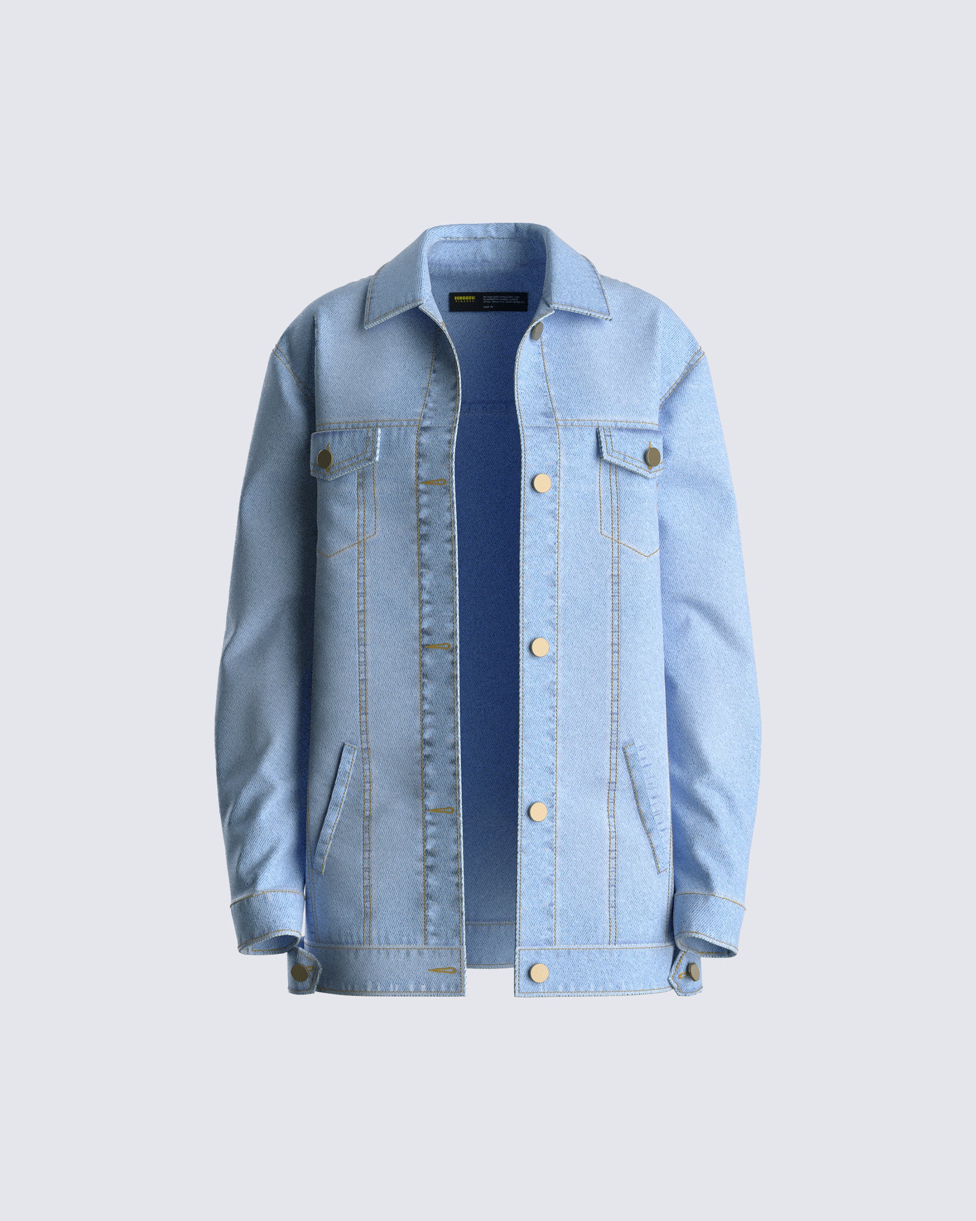 Bree Blue Denim Oversize Jacket product front