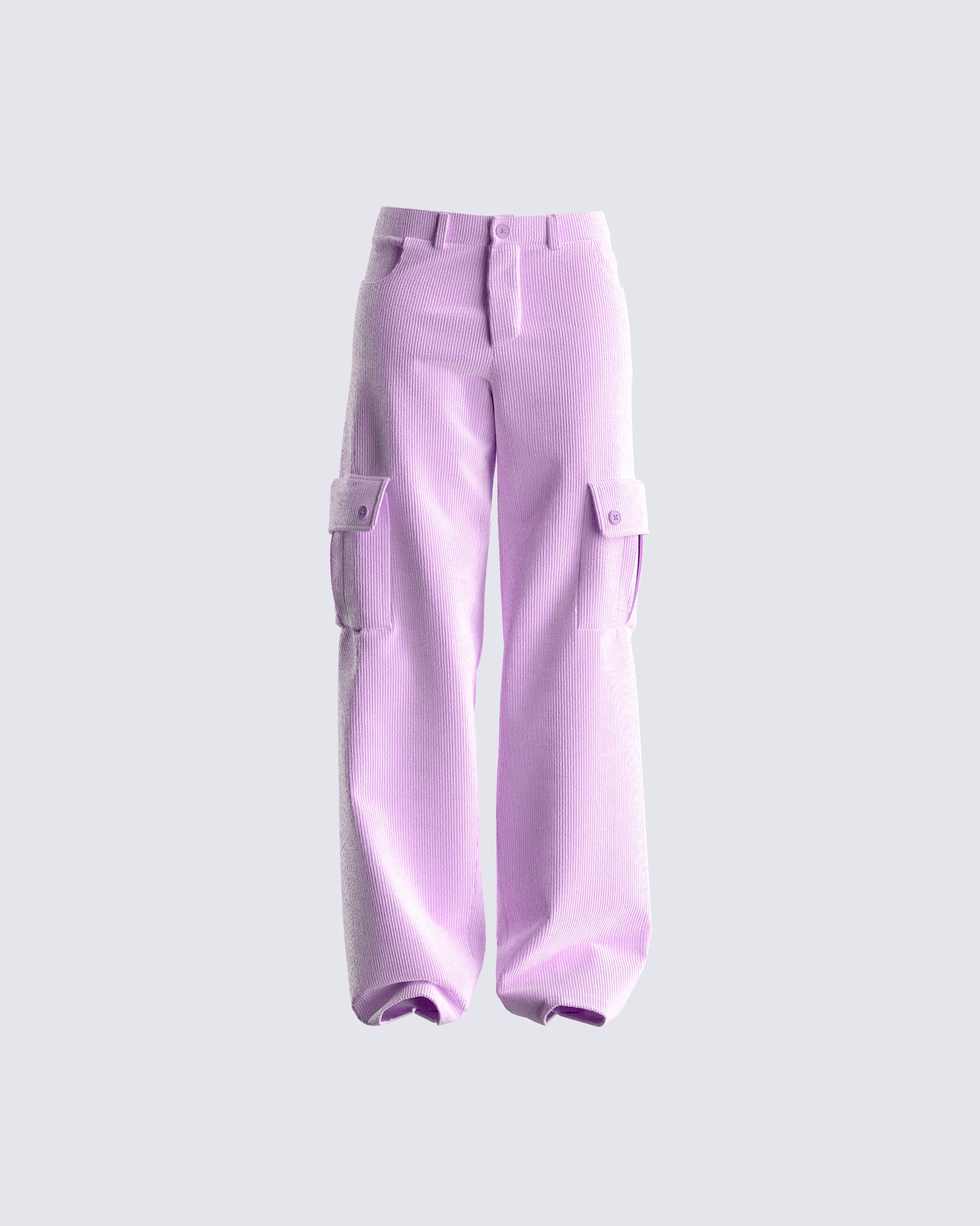 Lisa Lavender Corduroy Cargo Pant product front