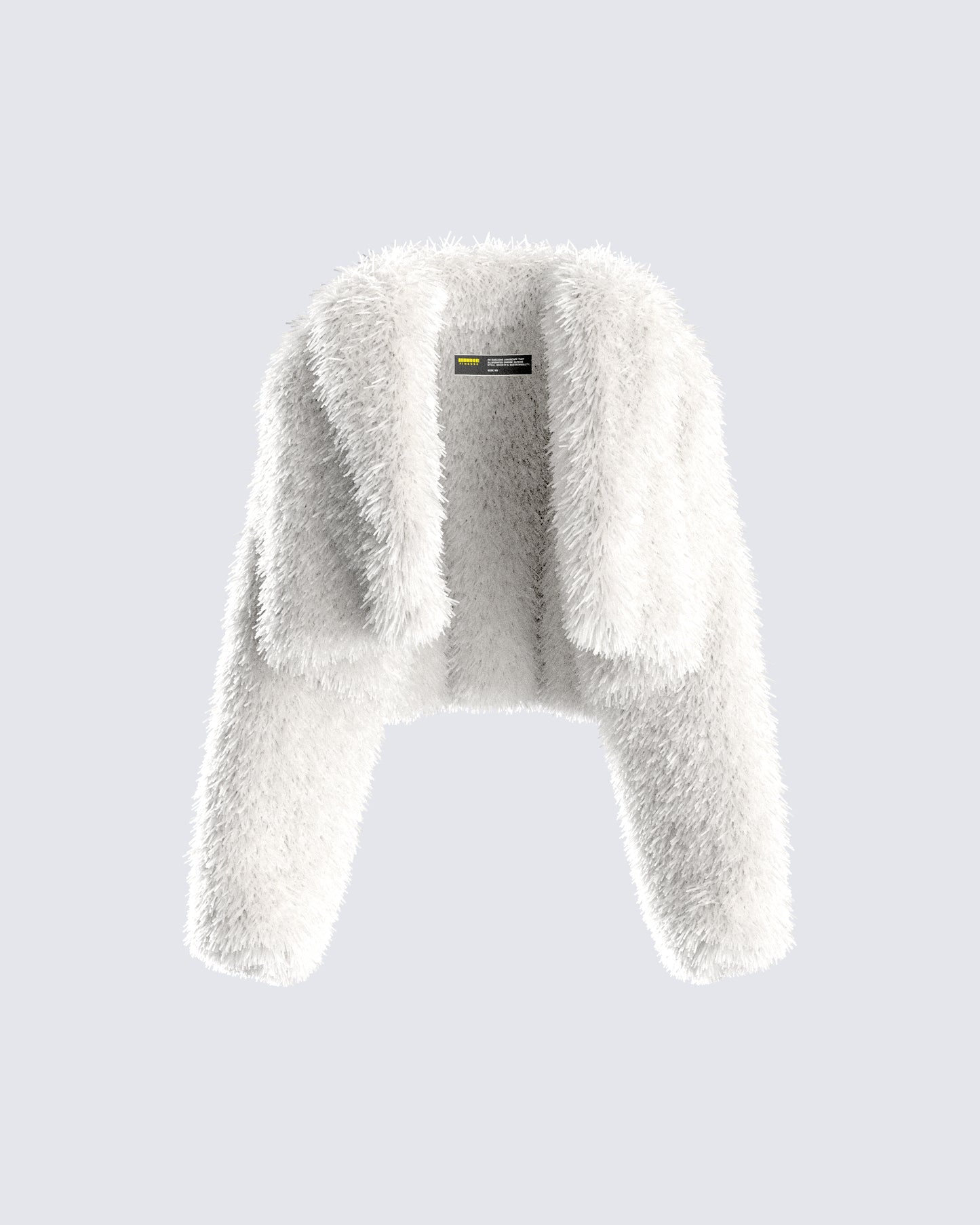 Estella Ivory Vegan Fur Coat product front