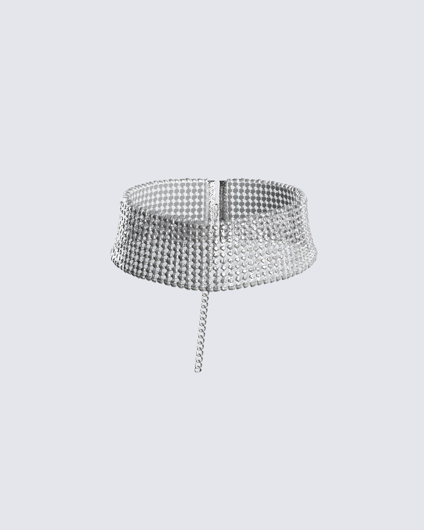 Blane Silver Rhinestone Choker