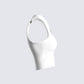 Larkyn White Rib Graphic Tank Top