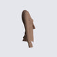 Abra Taupe Tie Front Top