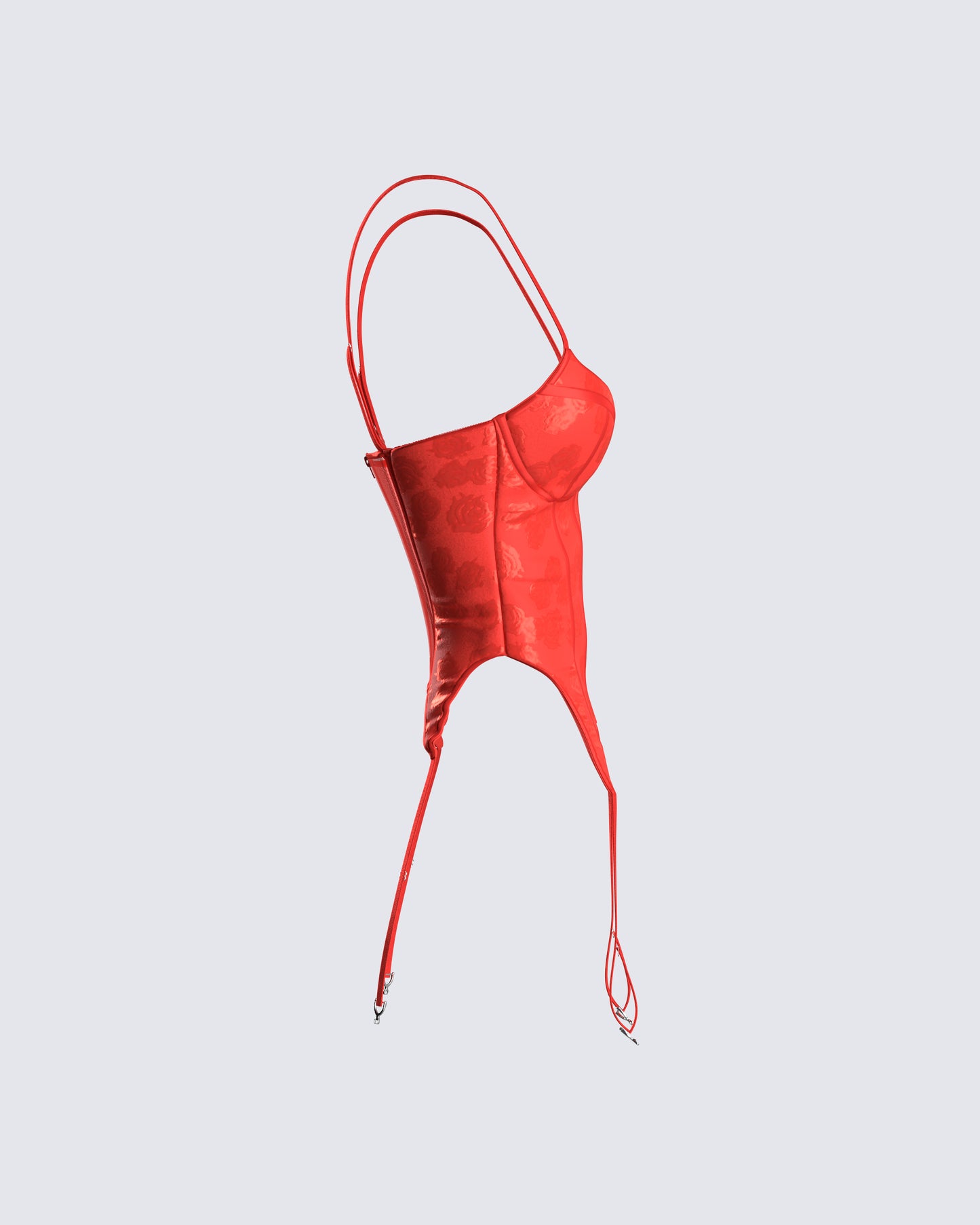 Kenna Red Satin Corset Top