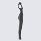 Zeal Black Mesh Bodycon Maxi Dress