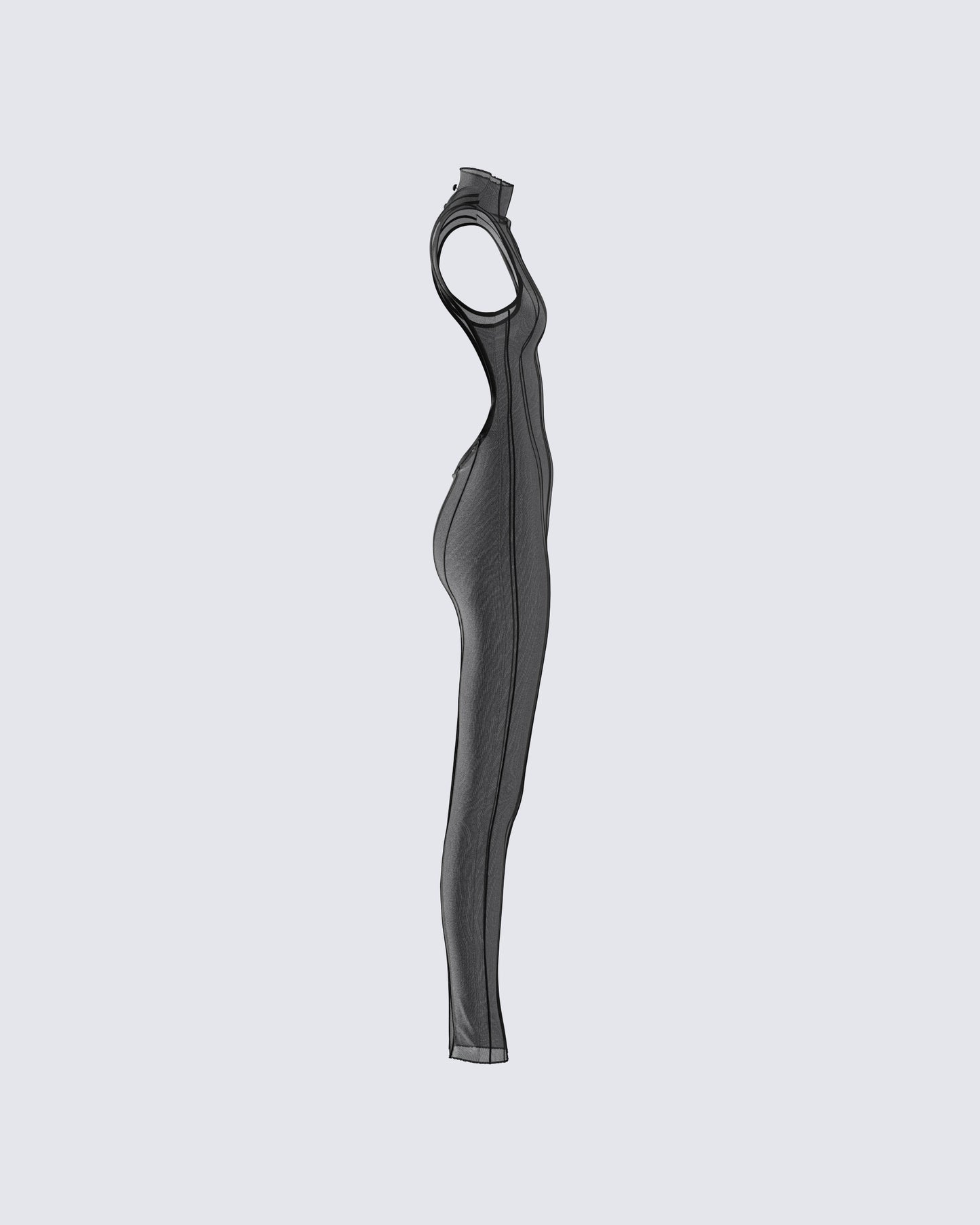 Zeal Black Mesh Bodycon Maxi Dress