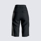 Birna Black Crepe Bermuda Shorts