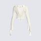 Maeve Ivory Lace Ruffle Top